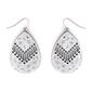 Ruby Rd. Distressed Silver-Tone Textured Teardrop Earrings - image 1