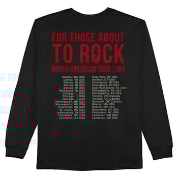 Young Mens AC/DC Cannon Long Sleeve Graphic Tee - Boscov's