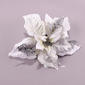 White & Silver Poinsettia Clip - image 1