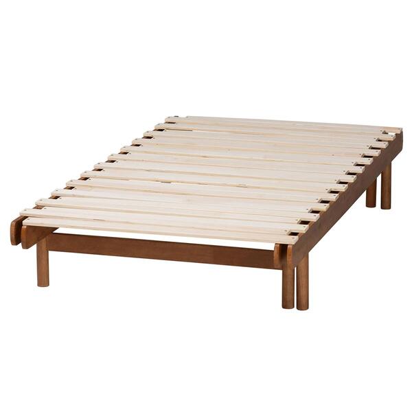 Baxton Studio Bolivia Walnut Brown Wood Expandable Bed Frame - image 