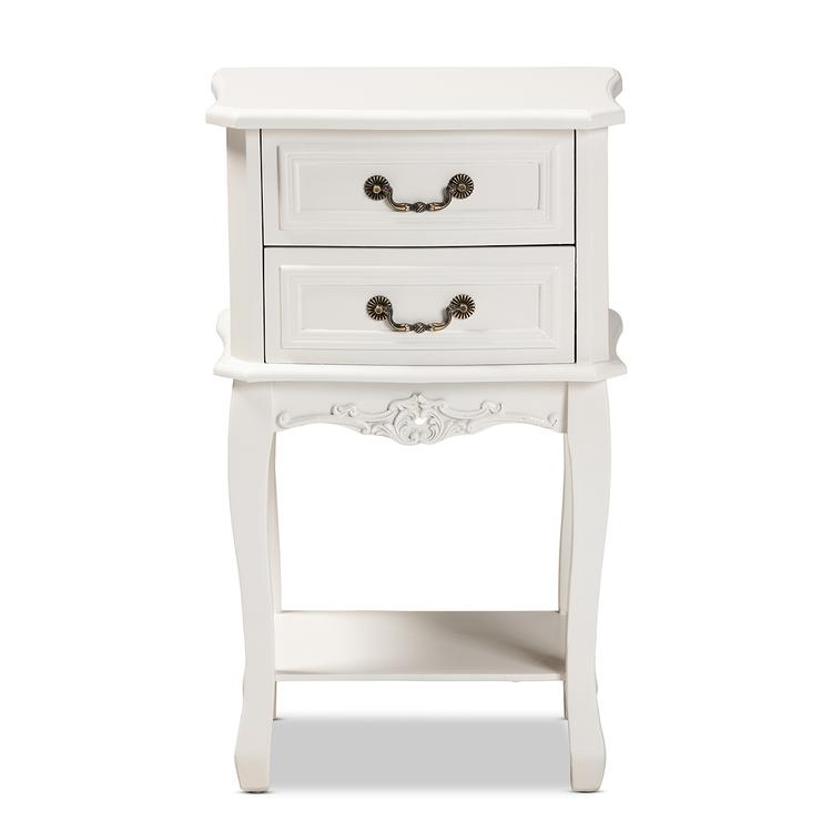 Baxton Studio Gabrielle French Country 2 Drawer Nightstand