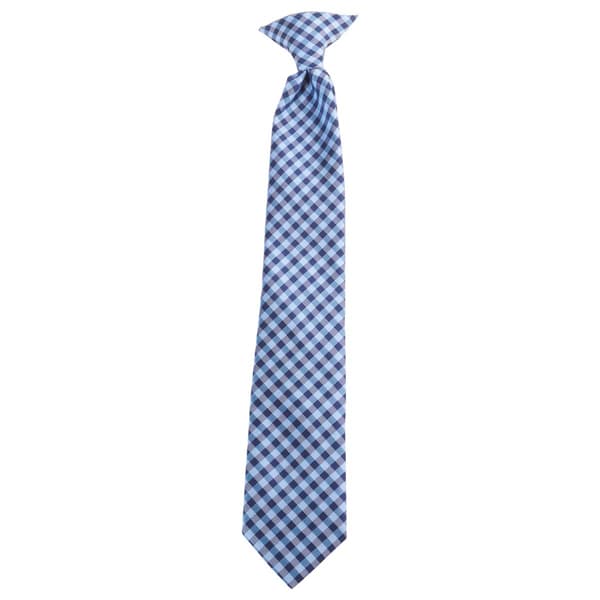 Boys Bill Blass Plaid Clip On Tie - image 