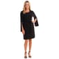 Womens Emma & Michele Long Sleeve Studded Sleeve Tie Dress - image 1
