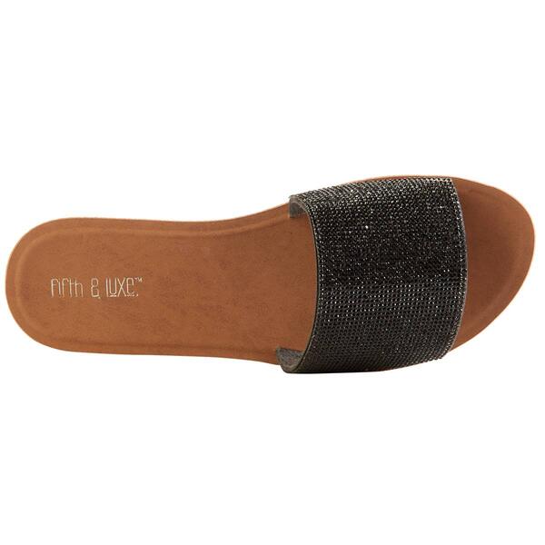 Womens Fifth & Luxe Rhinestone Slide Sandals