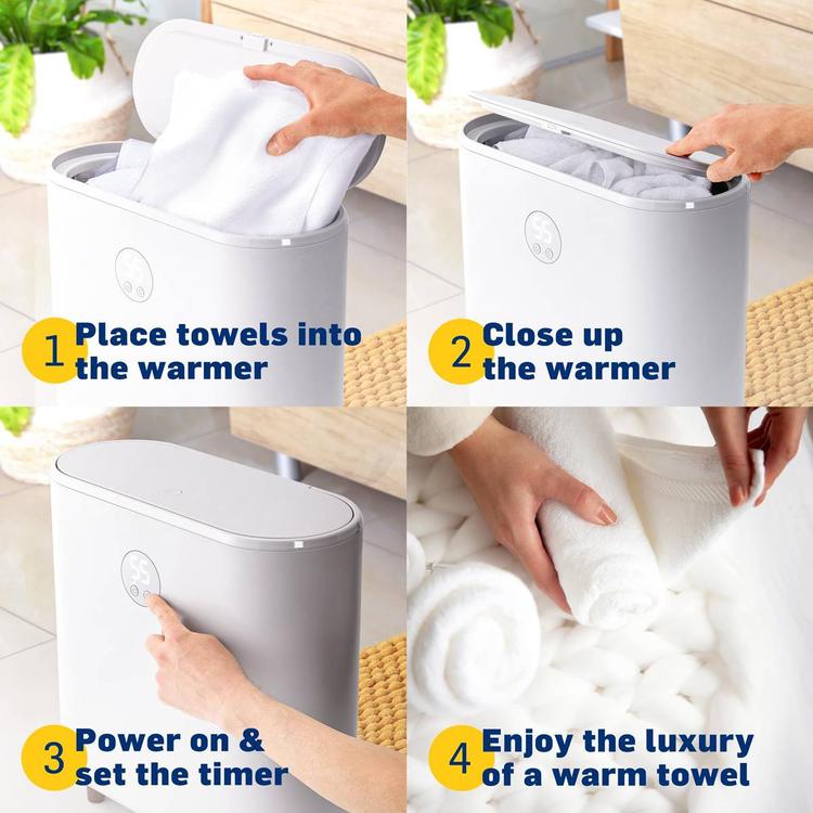LiveFine Large Bucket Style Towel Warmer w/ LED Display
