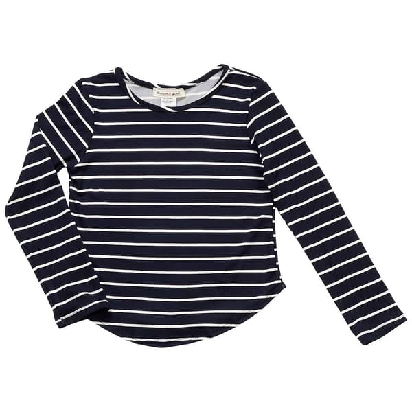 Girls (7-12) Dream Girl Long Sleeve Stripe Tee - image 
