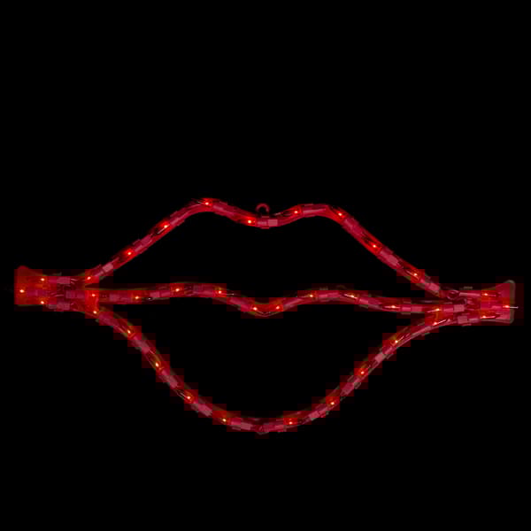 Northlight 17.5in. Lighted Red Lips Valentines Day Window Light