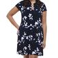 Petite MSK Short Sleeve Floral Three Ring Shift Dress - image 3