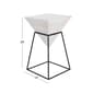 9th & Pike&#174; White Metal and Wood Modern Accent Table - image 3