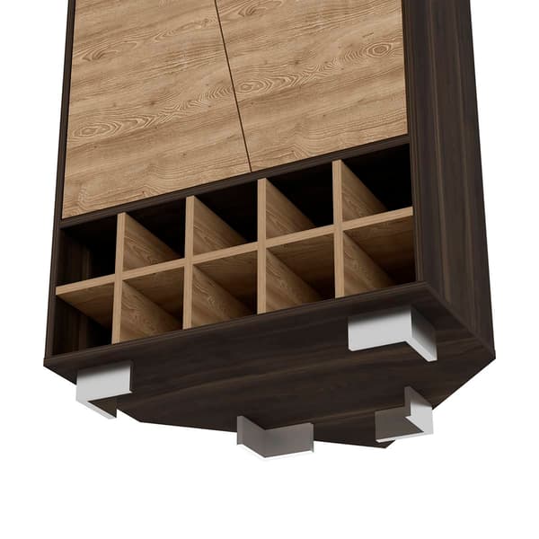 FM FURNITURE Bahamas Dark Oak Corner Bar