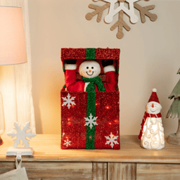 Northlight LED Animated & Musical Snowman Gift Box