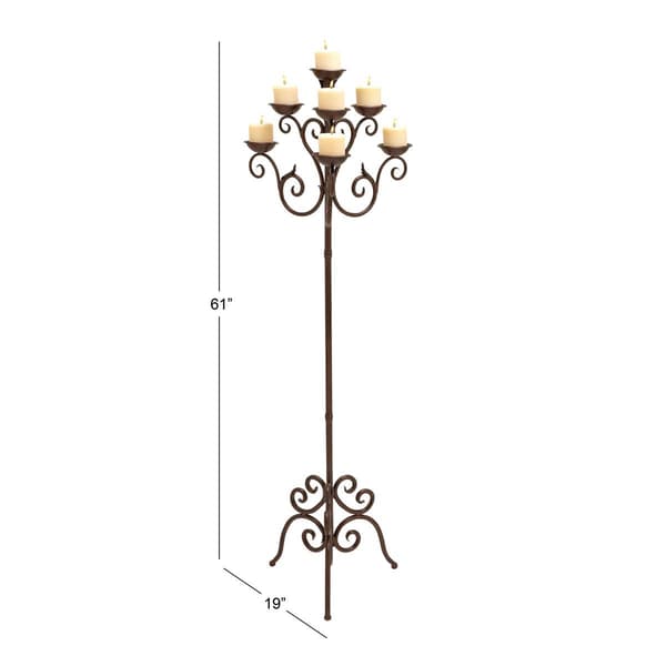 9th & Pike&#174; Brown Iron Traditional Candelabra