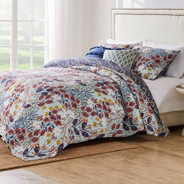 Greenland Home Fashions&#40;tm&#41; Perry Mid-Century Floral Quilt Set - image 