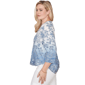 Womens Alfred Dunner Out Of The Blue Floral Ombre Henley Tee - image 4