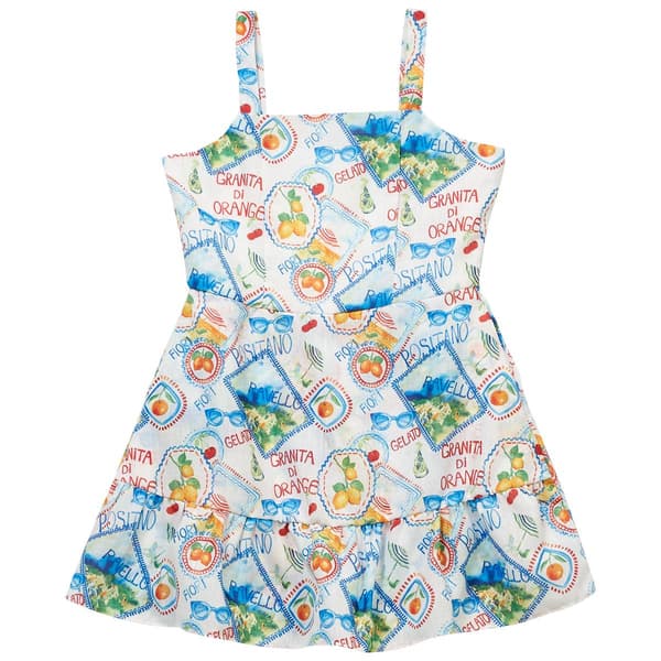 Girls (7-16) Rare Editions Sleeveless Italian Postcard Dress