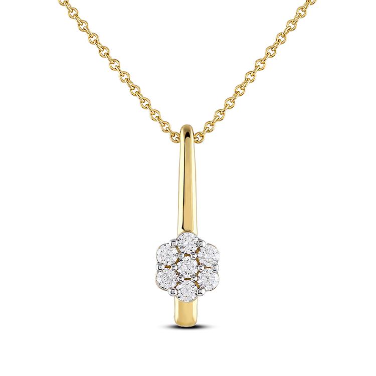 Nova Star(R) Flower Cluster 1/4ctw. Lab Grown Diamond Pendant