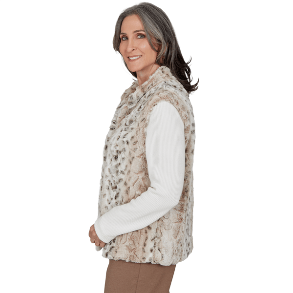 Womens Alfred Dunner Regent Street Faux Fur Jacket