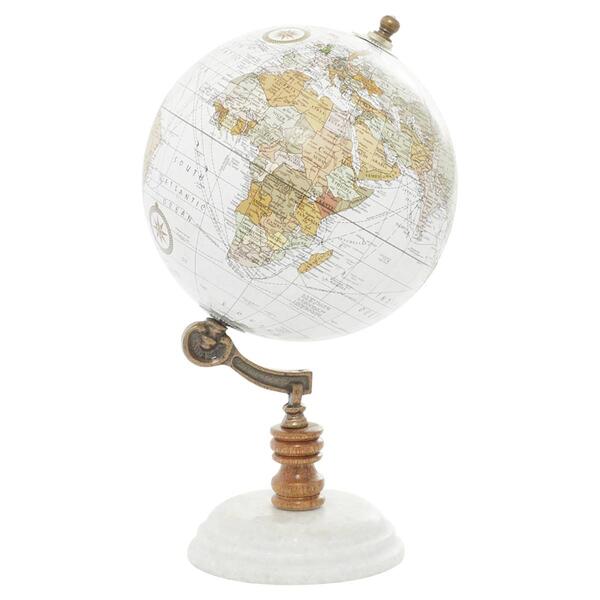 9th & Pike&#40;R&#41; White Marble Contempt Globe Decor - image 