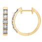 Diamond Classics&#8482; Gold Plated Diamond Hoop Earrings - image 2