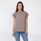 Womens Adrianna Papell Flutter Sleeve Ruffle Neck Cheetah Blouse - image 1