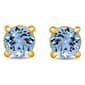 Gemstone Classics™ Gold over Silver Created Aquamarine Earrings - image 2