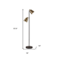 HomeRoots 58in. Black Two Light Task Floor Lamp - image 4