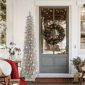 Puleo International 6ft. Pre-Lit Alpine Silver Pencil Tree - image 3