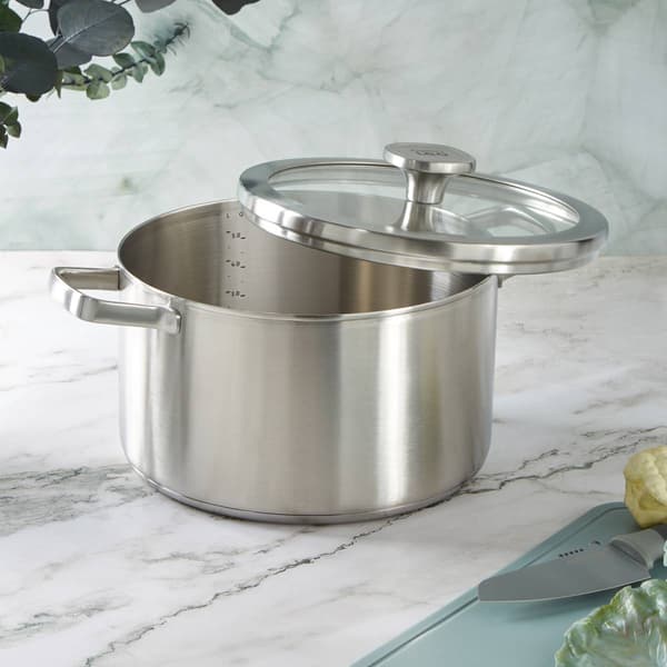BergHOFF Graphite Stainless Steel 10in. Stockpot w/ Glass Lid