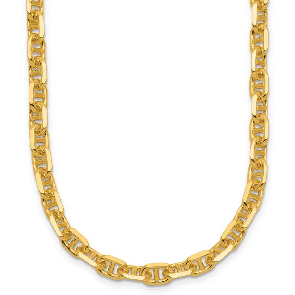 Gold over Sterling Silver Anchor Chain Necklace - image 