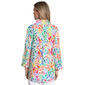 Womens Ali Mile 3/4 Sleeve Ditsy Floral Blouse w/Wire Collar - image 2