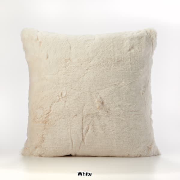Rabbit Faux Fur Decorative Pillow - 20x20