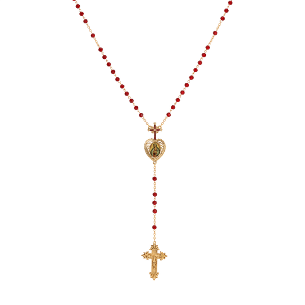 Symbols of Faith Our Lady of Guadalupe Decal Bead Chain Rosary - image 