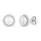 Diamond Classics&#40;tm&#41; Sterling Silver Peace Sign Stud Earrings - image 1
