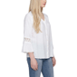 Petite NY Collection 3/4 Bell Sleeve V Neck Button Front Blouse - image 3
