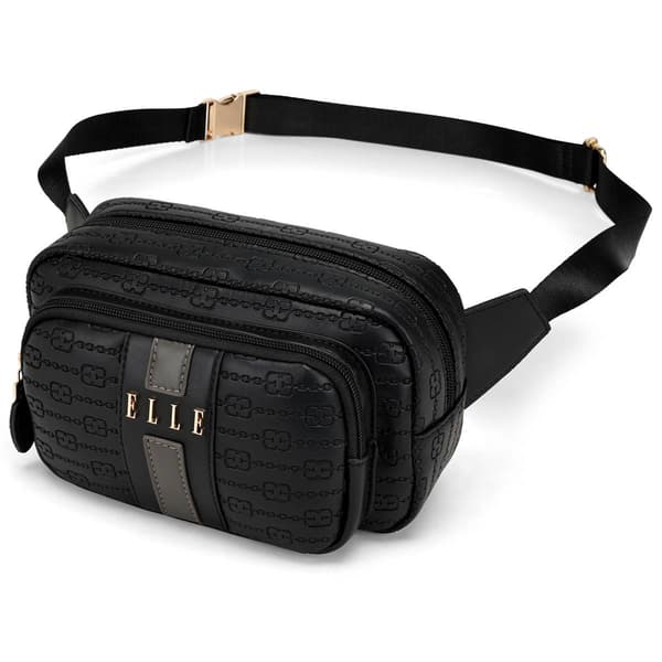 ELLE Eleganza Vegan Leather Monogram Sling Bag