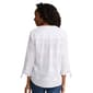 Womens Jones New York 3/4 Tie Sleeve Button Front Floral Blouse - image 2