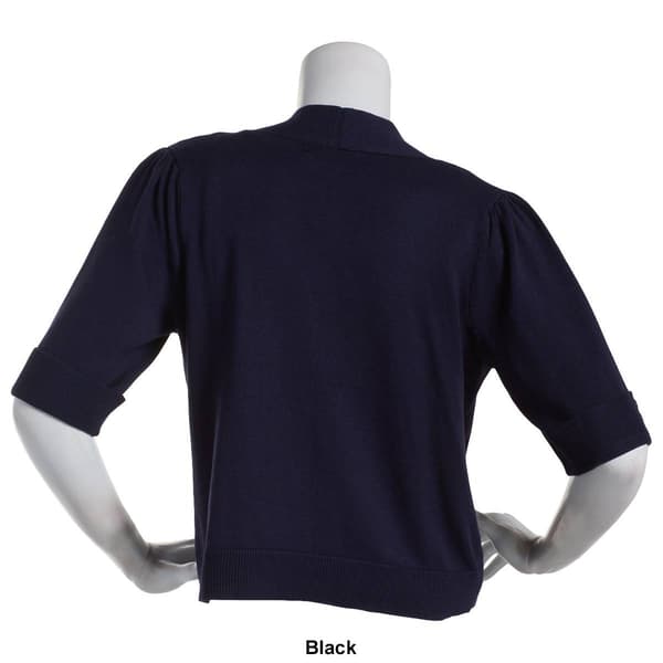 Womens 89th & Madison Elbow Sleeve Roll Tab Cuffed Cardigan