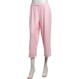 Womens Jessica Simpson Gingham Lettuce Edge Pajama Capris