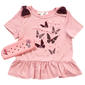Girls (7-16) BTween(R) Butterfly Peplum Top w/ Pencil Case - image 1
