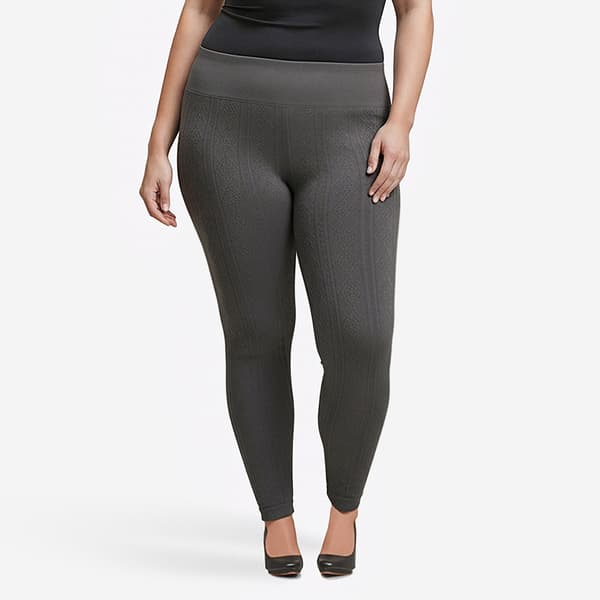 Plus Size Runway Ready Full Length Diamond Jacquard Leggings - image 
