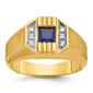 Mens Gentlemens Classics(tm) 14kt. Gold Created Small Sapphire Ring - image 1