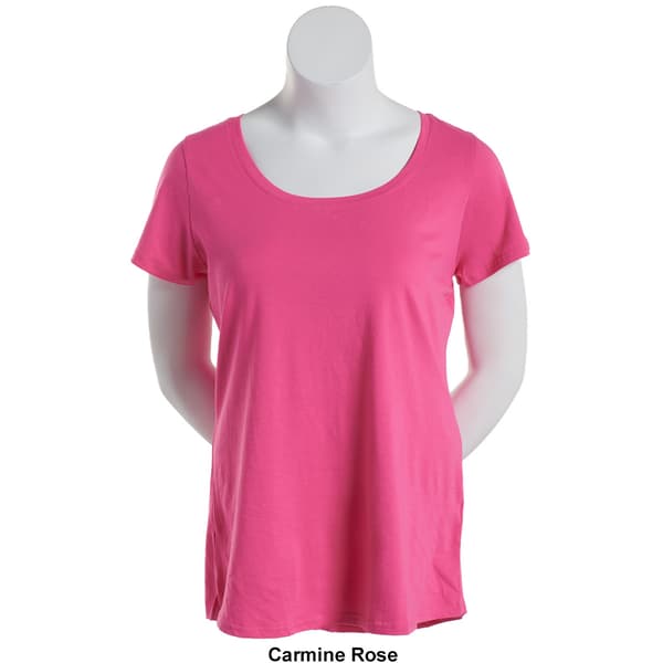 Juniors Plus Aveto Short Sleeve Scoop Neck Basic Tee