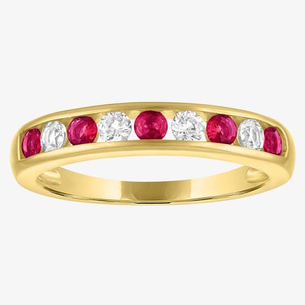 Gemstone Classics(tm) Lab Created Ruby & White Sapphire Ring - image 