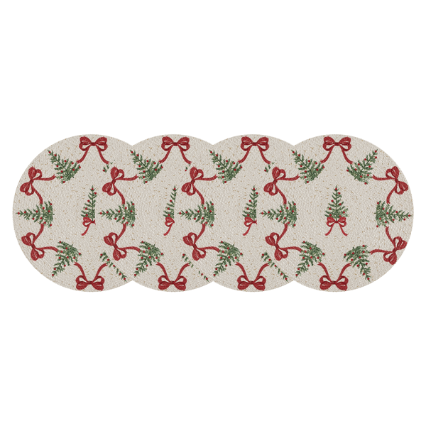 Avanti Bows & Trees Round Placemats - Set of 4