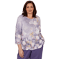 Plus Size Alfred Dunner Grand Bazaar Amethyst Floral Blouse - image 1