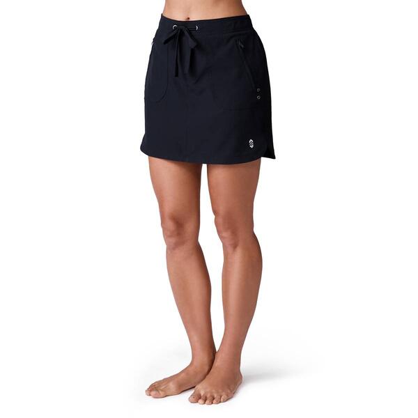 Womens Free Country Solid Swim Skort with Built-In Boyshorts - image 