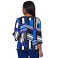 Petite Alfred Dunner Downtown Vibe Stripe Patch Blouse - image 2