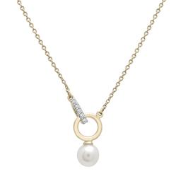 Diamond Classics(tm) Diamond Accent Pearl Necklace