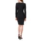 Womens MSK Long Sleeve Crepe Side Ruched Neck Trim Dress - image 2