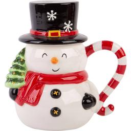 Home Essentials 14oz. Snowman Covered Mug with Hat and Cane